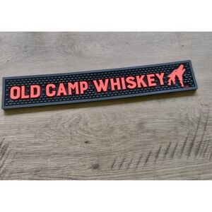 Old Camp Whiskey Spill Rail Bar Mat 21"x3.5" Rubber NEW